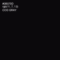 #0B070D - Cod Gray Color Image